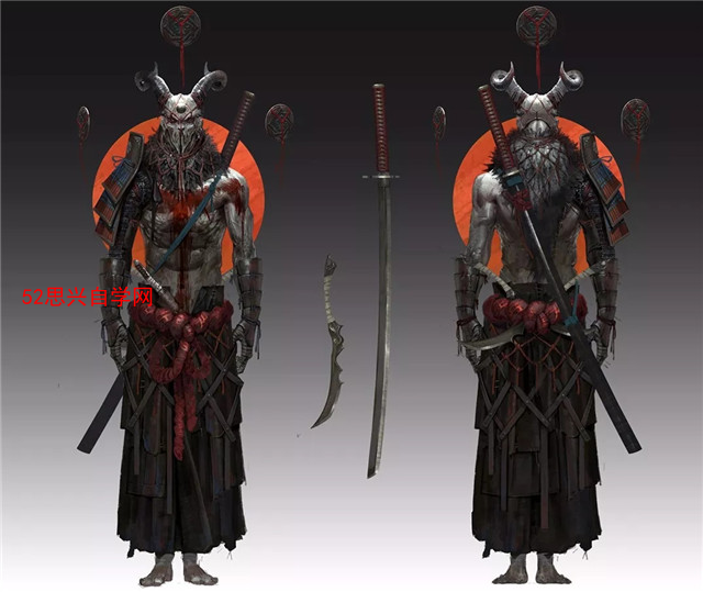 zbrush巫战骷髅面具细节 《巫战》游戏模型制作教程（三）