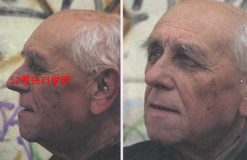 zbrush老人头部模型雕刻教程之明确大结构雕刻眼部皱纹1