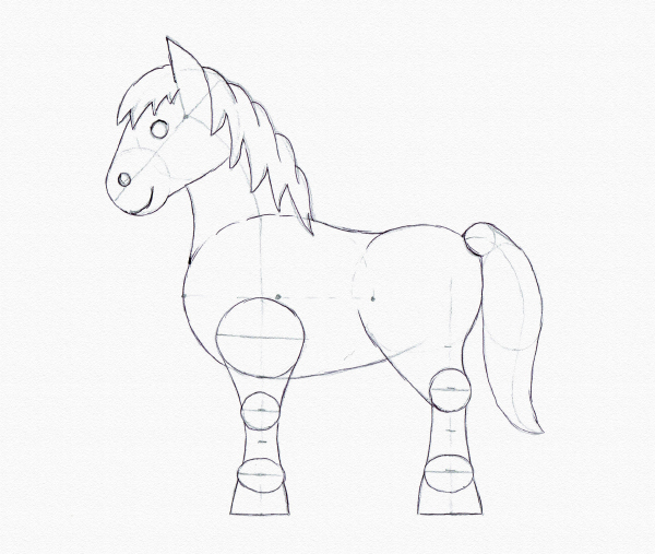 简笔马怎么画可爱 简笔画马的画法最简单